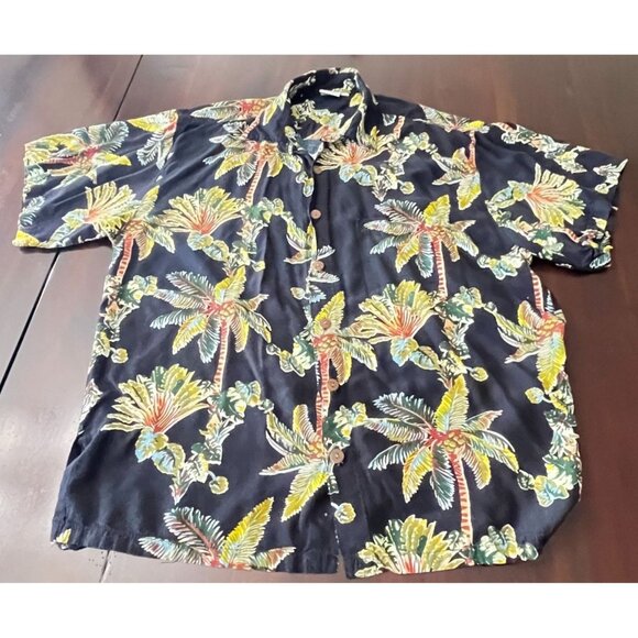 Coconut Beach Hawaiian Shirt Mens Size XL Vintage Palm Trees Button Down - Picture 6 of 7